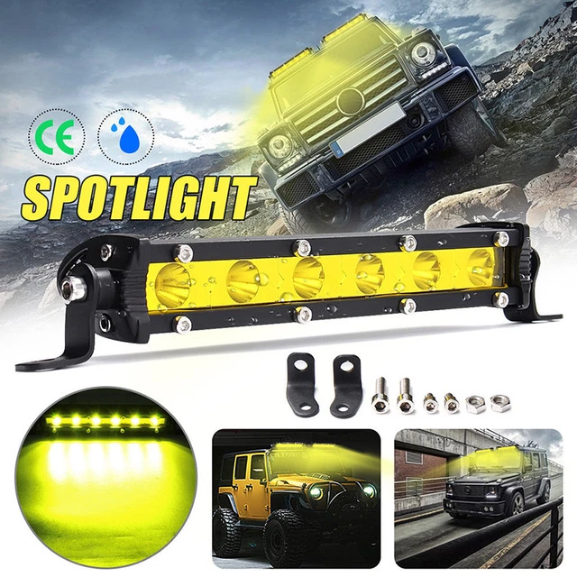 Lampada fendinebbia da lavoro LED 7" 18 WD faretto Suv ATV barca 4WD fuoristrada gialloHH7