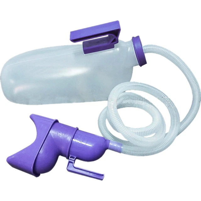 Cubo de orina multifunción hembra colector de orina inodoro portátil 2000 ml