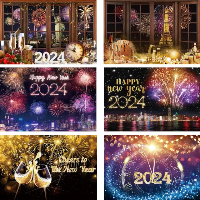 NEW YEAR 2024 Photography Backdrop Portrait Background Party For Photo