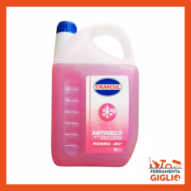 Liquido Antigelo Radiatore Anti Gelo Rosso 5 Litri Pronto All'uso Per Auto