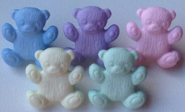 Teddy Bear Shank Buttons Children's Crafts 16x14mm Baby Pack Sizes 6/12/25/50