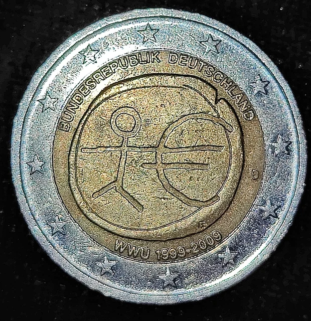 2 Euro Bundesrepublik Deutschland Wwu 1999 Bis 2009 Wert 2 EURO MÜNZE Strichmännchen WWU 1999-2009 Bundesrepublik Deutschland