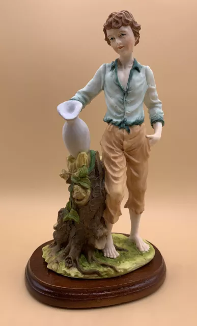 Vintage Italian￼ Young Man Standing With Pitcher  Figurine