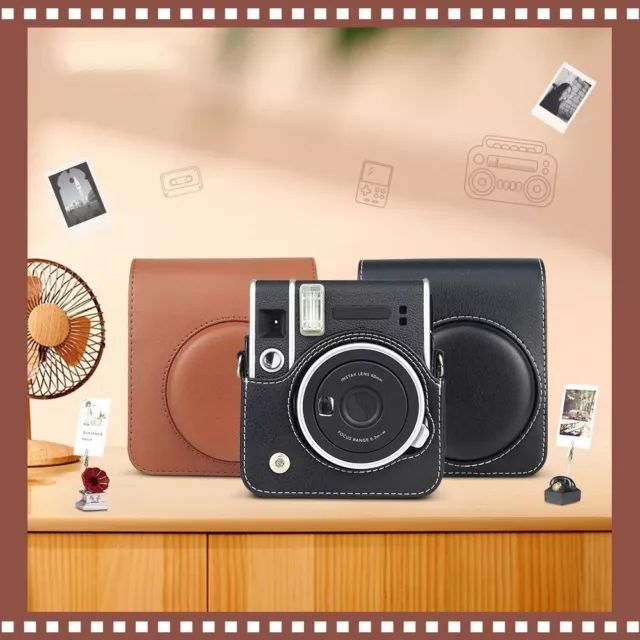 PU Leather Storage Bag Photography Pouch for Fujifilm Instax mini 40 Travel