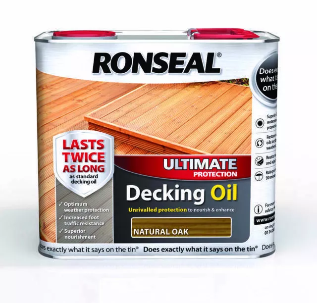 Aceite de cubierta de protección Ronseal Ultimate 2,5 L roble natural