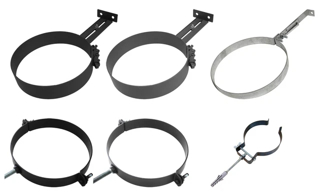 Rohrhalter Halter Ofenrohr Rauchrohr 130 Mm Schwarz Halterung