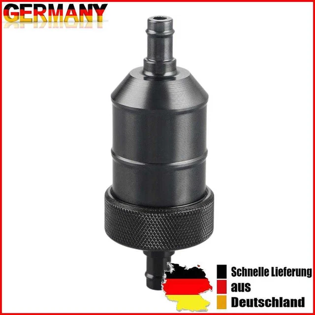 Filtro Carburante 8mm Lega Alluminio Pulitore Benzina per Moto (Nero)