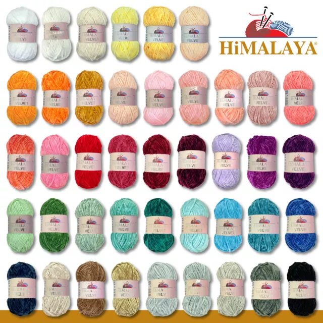 Himalaya 100 g Velvet Chenille-Wolle Handarbeit Amigurumi Stricken 42 Farben