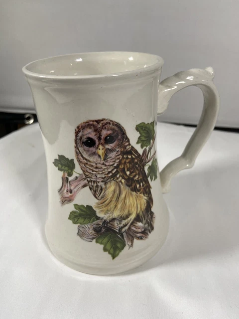 Vintage Owl Mug Tankard Ceramic Mug Tracadie Made in Canada