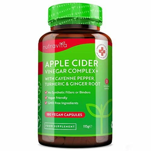 Complément Alimentaire Cétogène - Vinaigre De Cidre, Garcinia, Haricot Blanc - 1300mg, 60 Gélules