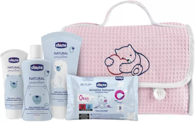 Chicco Natural Sensation Set Langer Et Bain de Bébé Avec Beauty Case Shampooing