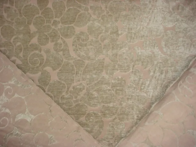 10-5/8Y Romo Rosemoor Putty Arabesque Floral Scroll Chenille Upholstery Fabric