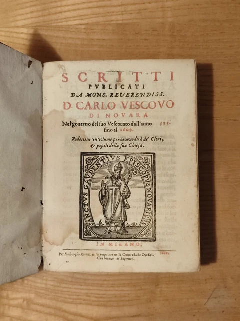 RARA SEICENTINA CARLO Bascapè Scritti Publicati Vescovo Novara Milano