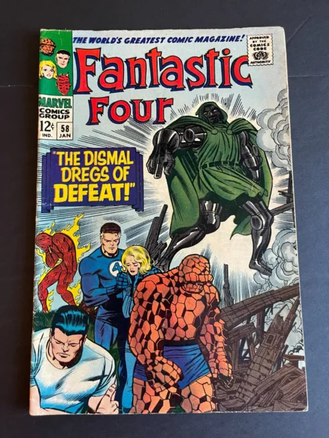 Fantastic Four #58 - Silver Surfer, Doctor Doom Appearance (Marvel, 1967) Fine-