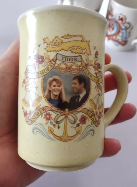 Prince Andrew and sarah Ferguson marriage commemorative mug 1986 ashdale