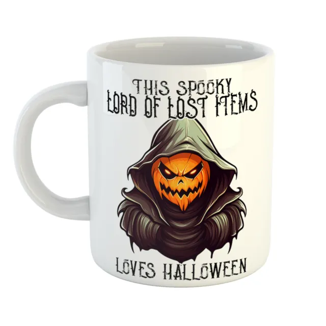 This Spooky Lord Of Lost Items Loves Halloween Funny Mug Personalised Job Joke