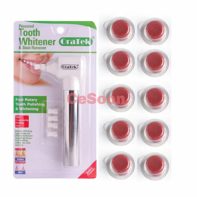 Tooth Whitening Polisher Electric Oral Care Paste Berry Flavor Stain Remover Kit