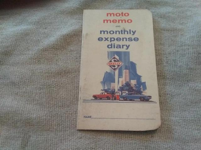 Vintage Original Skelly Moto Memo Diary Booklet  1950s Advertising UNUSED