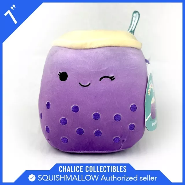 RARE SQUISHMALLOW 5& Poplina Purple Boba Tea NEW Stuffed Plush Animal ...