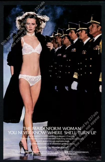 1982 Sexy Woman Conductor MAIDENFORM Bra & Panties DECORATIVE REPLICA METAL  SIGN