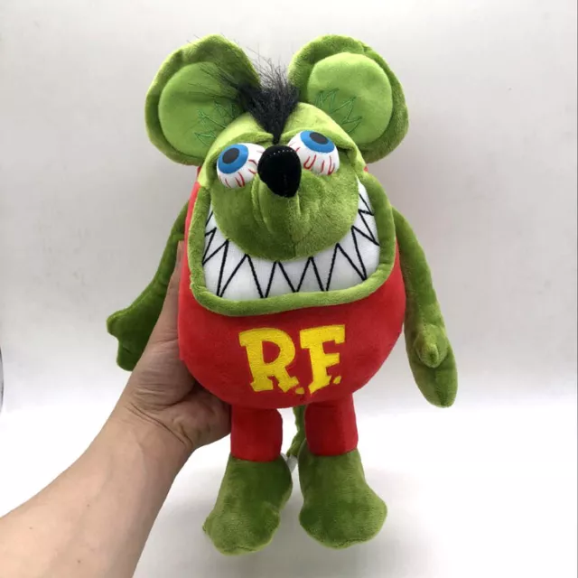 12" Green Red RAT FINK Stuffed Plush Toy Big "Daddy" Ed Roth Soft Gift