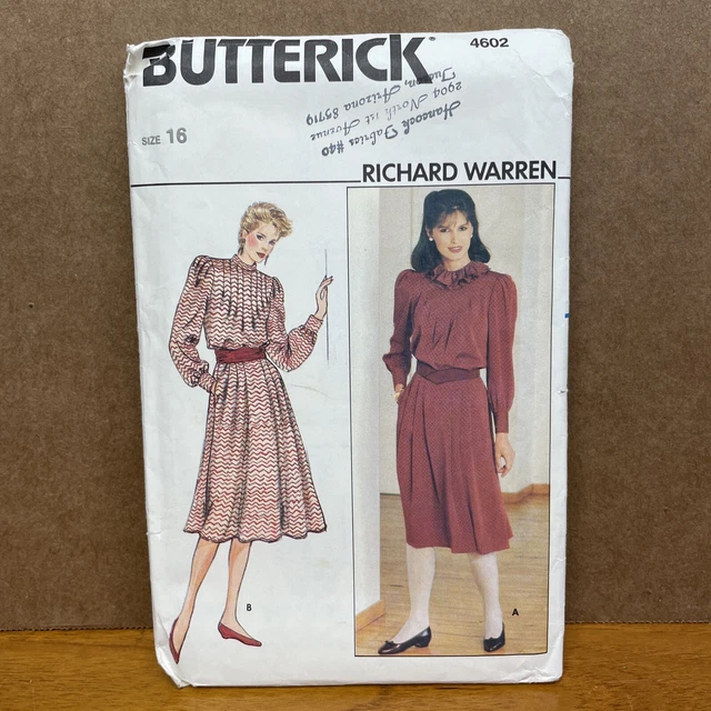 Butterick Sewing Pattern 4602 UNCUT size 16 Misses Top & Skirt