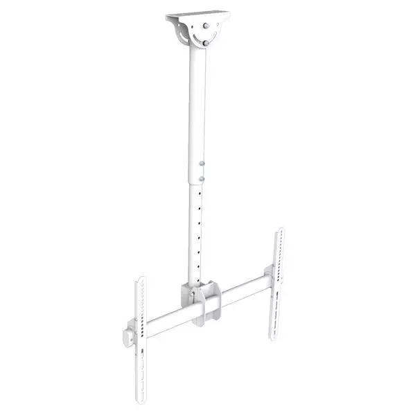 Premium TV Soporte de Techo Blanco 37-70" Orientable Altura Ajustable 91cm