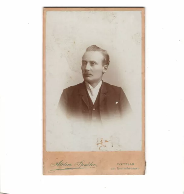 CDV Foto Herrenportrait - Wetzlar 1890er