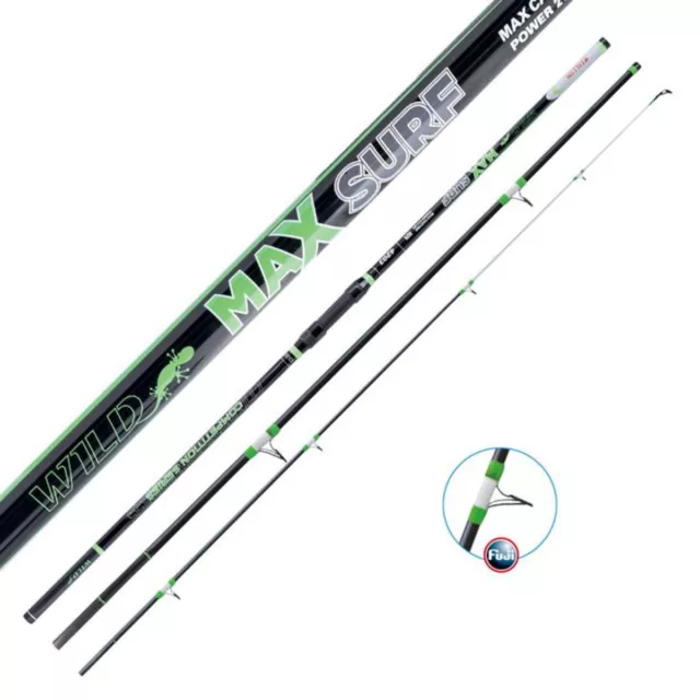 Canna Pesca Surfcasting 3 Pezzi Falcon Max Surf 4.50 -150 Gr Anelli Fuji New2021