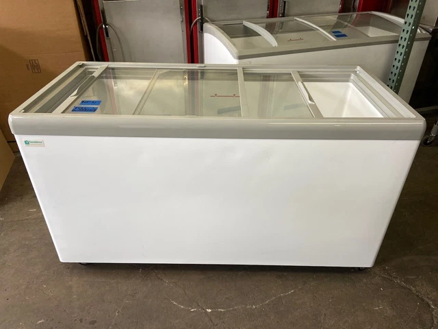 NEW 60" Sliding Flat Lid Cooler Freezer 16.5 Cu Ft NSF Excellence HB-17HCD #8918