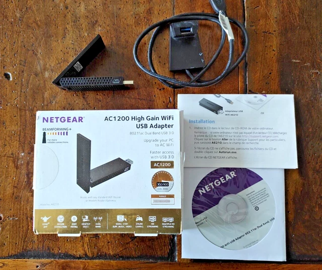 Adaptateur WiFi USB 600 Mbit-s, Carte Réseau sans Fil Double Bande avec Antenne à Gain élevé