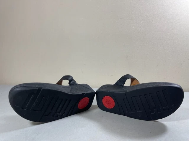 Fitflop Women's Black The Skinny Thong Sandals Size 5 3