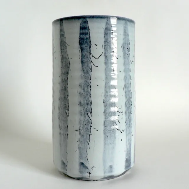 Poole Pottery Studio 9" Vase Shape 84 Striped Ribbed 1.5Kg Retro 60S Mid-Century