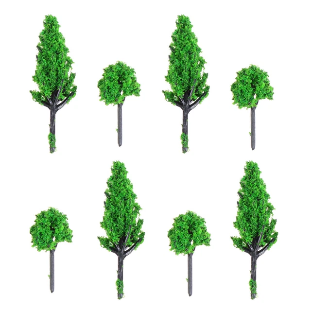 Lot De 90 Arbres Miniatures Cayway - 3 à 7.5cm - Pour Dioramas, Trains Miniatures Et Décoration