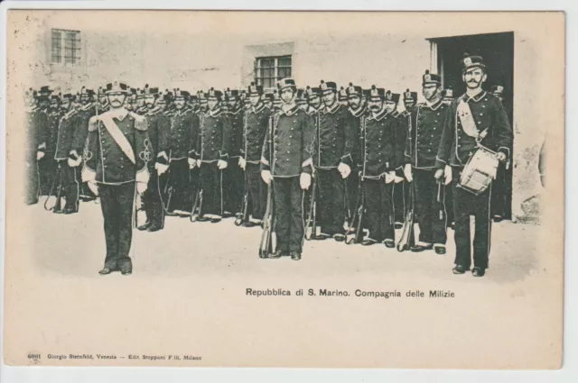 1901 - Antica Cartolina Della Repubblica Di San Marino - Compagnia Delle Milizie