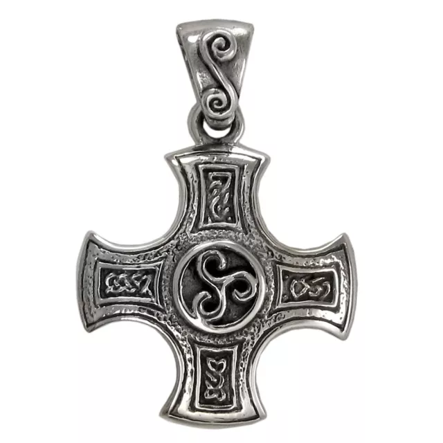 Sterling Silver Celtic Knot Harmony Cross Pendant Knotwork Iron CrossJewelry