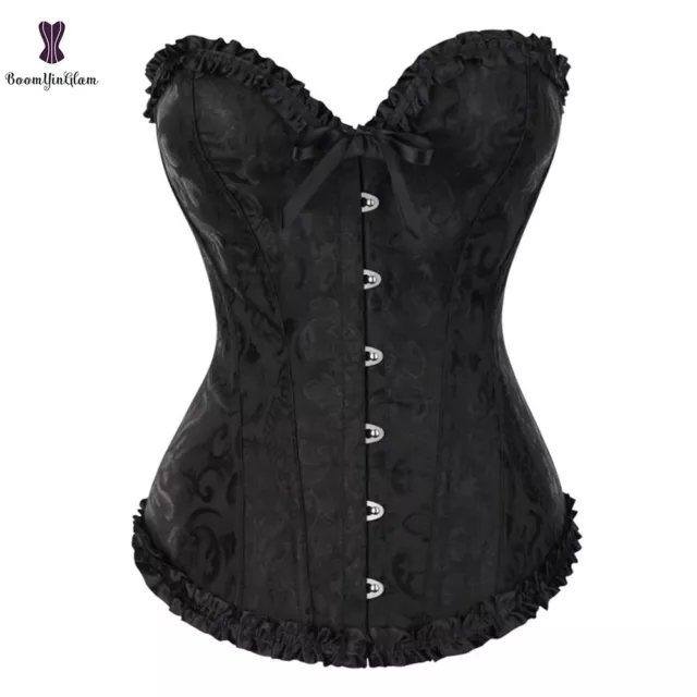 Corsetto sexy eco pelle bustino burlesque stringivita modellante lingerie donna