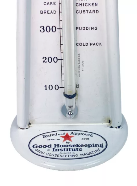 Good Housekeeping Magazine Institute Oven Thermometer Enamel Metal White 2