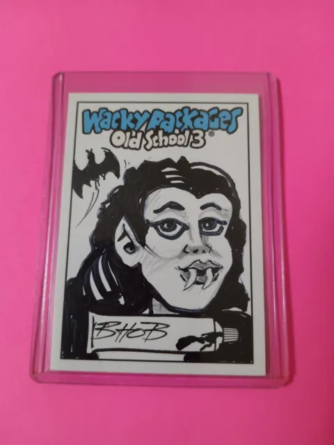 Wacky Packages Old School OS3 Bhob Stewart  Sketch Card 1/1 Topps