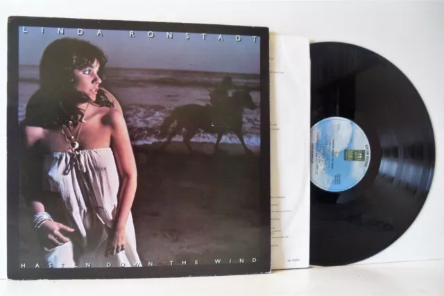 LINDA RONSTADT hasten down the wind LP VG+/VG+, AS53045, vinyl, with lyric inner