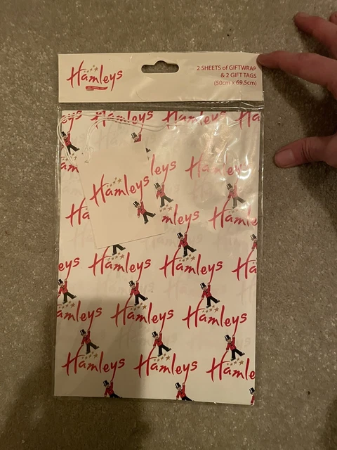 Carta da imballaggio Hamleys ed etichetta regalo
