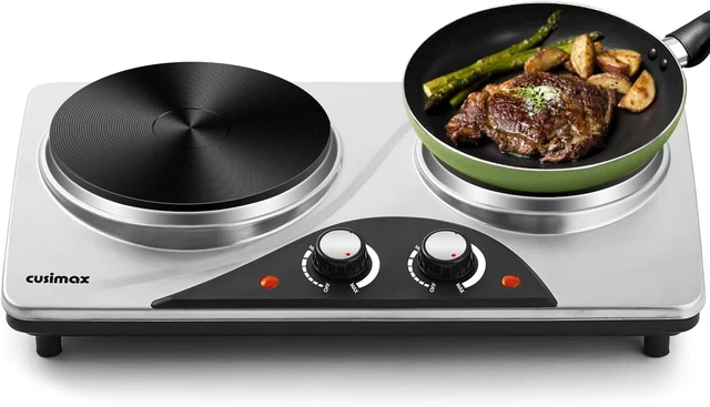 DOUBLE HOT PLATE CUSIMAX Electric Hot Plate for Cooking Portable