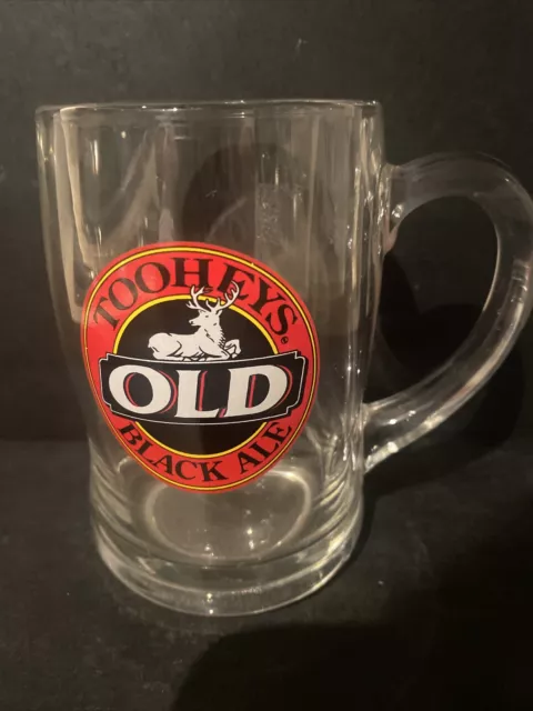 Tooheys Old Black Ale Large Heavy Based Glass Beer Mug Tankard 400ml VGC