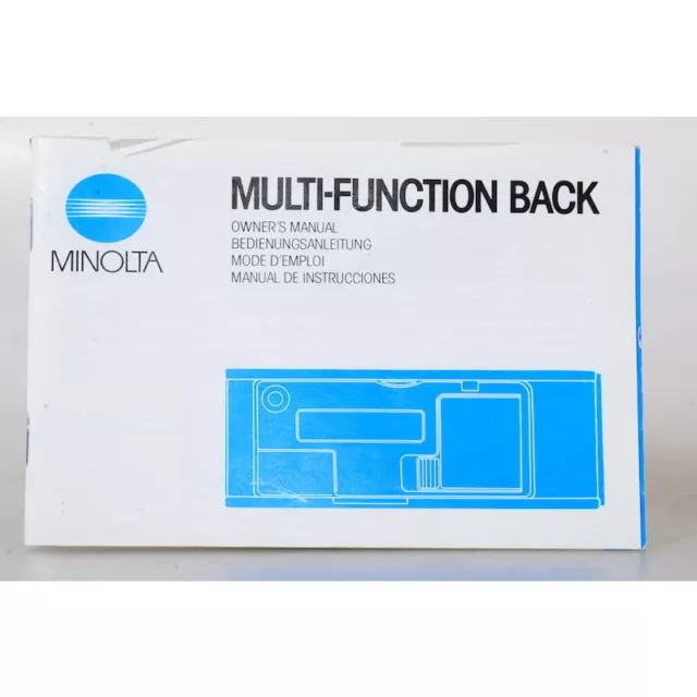Minolta Multi-Function Back Bedienungsanleitung / Gebrauchsanweisung / DE / EN