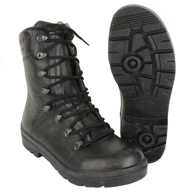 ORIGINAL GERMAN ARMY Combat Boots Moulded Sole Leather Military