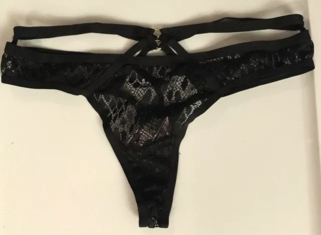 Victorias Secret Very Sexy Snake Lace Cheeky Panties Ring Circle Accents