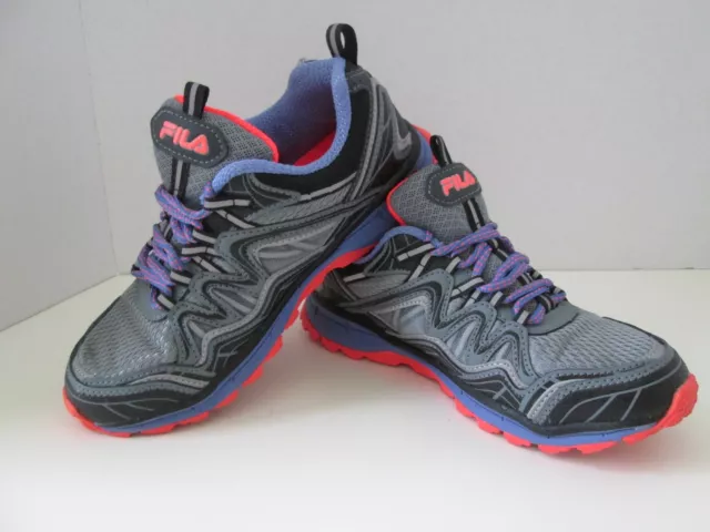 FILA All Terrain Trail Running Shoes 5JM00125-252 Womens SZ 6.5 Grey Multi