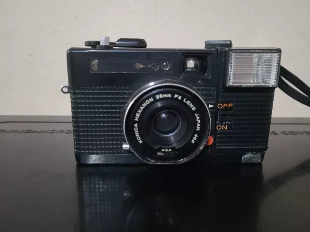 Konica POP 35mm Film Camera w/ Hexanon 36mm f/4 Untested