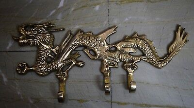 Chinese Dragon Shape Hook Hanger Brass Victorian Style Brass Wall Decor Hooks BM