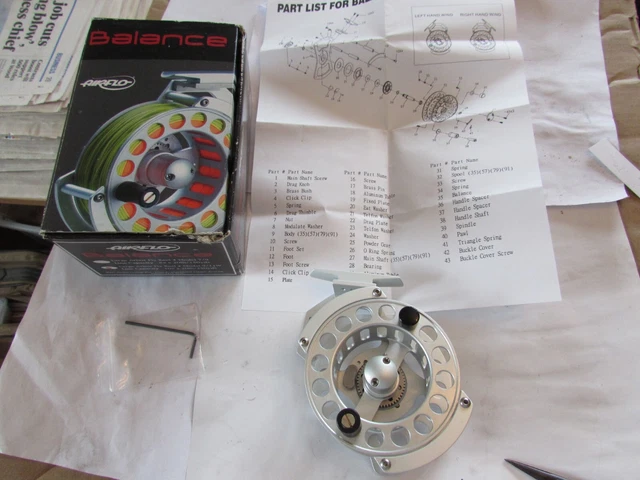EXCELLENT AIRFLO BALANCE 79 7/9 trout fly fishing reel + 2 spools ...  114.98 - PicClick UK